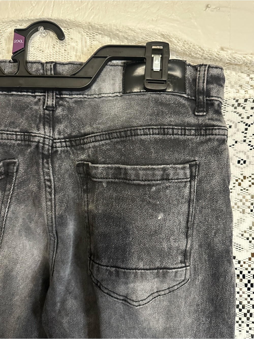 Dash Men’s Black Washed Ripped Skinny Jeans - Picture 10 of 11